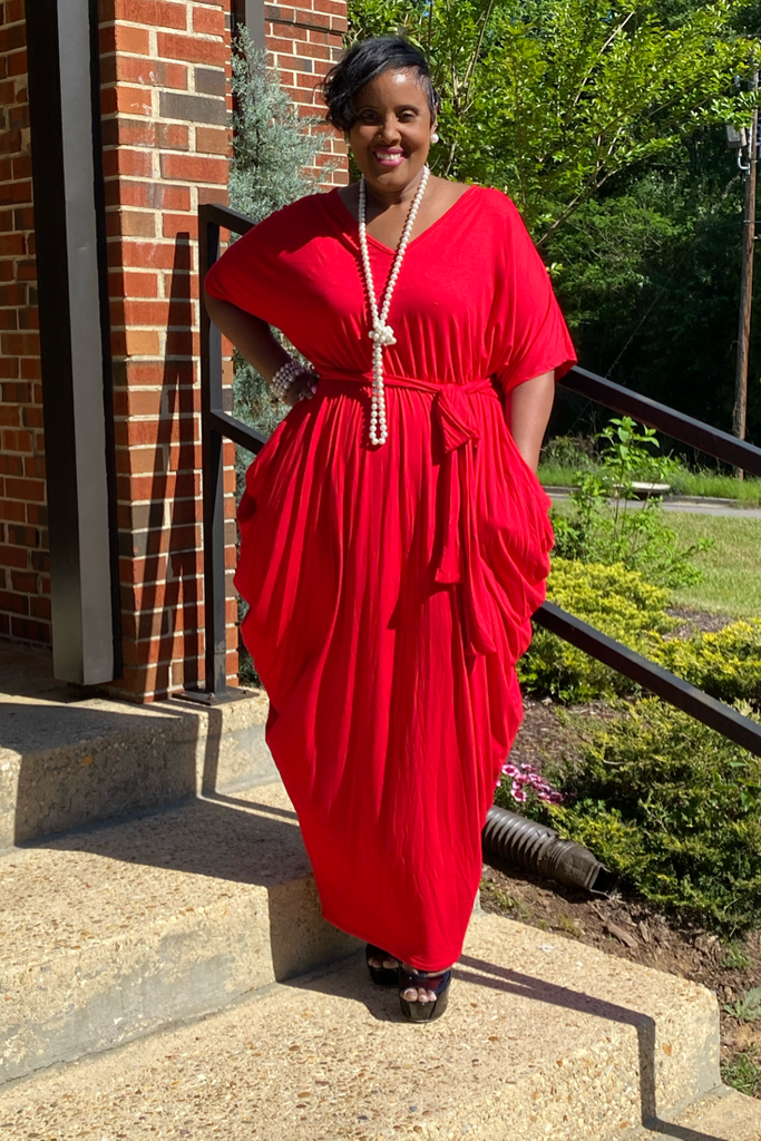 Red Lounge Dress (Plus Size)