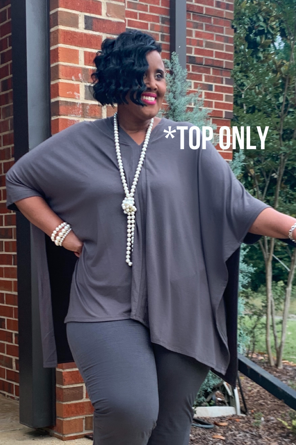 Charcoal Grey Top (Plus Size)